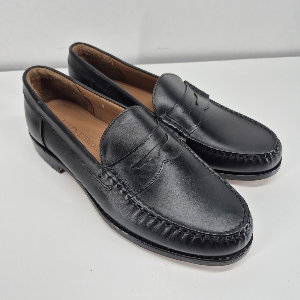 Allen Edmonds "NEWMAN" Men's Leather Penny Loafer 10.5 EEE Black - Picture 2 of 10